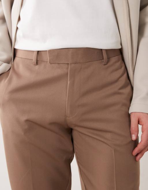 ASOS DESIGN tailored slim trousers in brown, 5 of 5