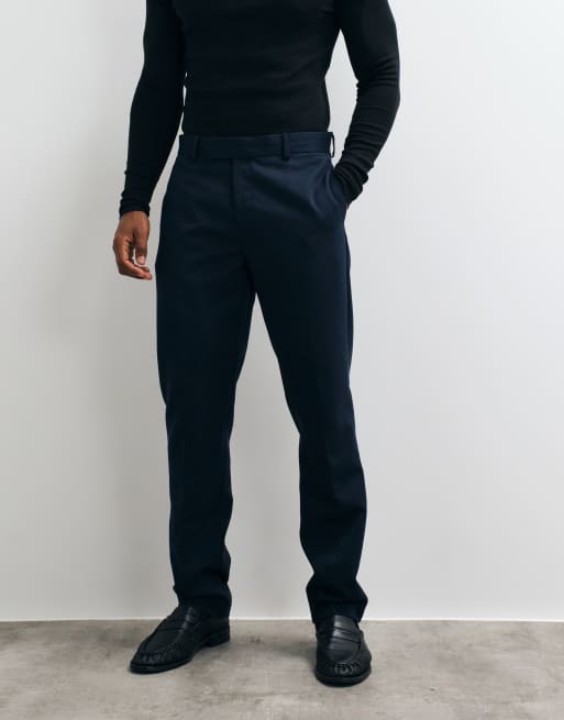 ASOS DESIGN tailored slim trousers in navy, 2 of 5