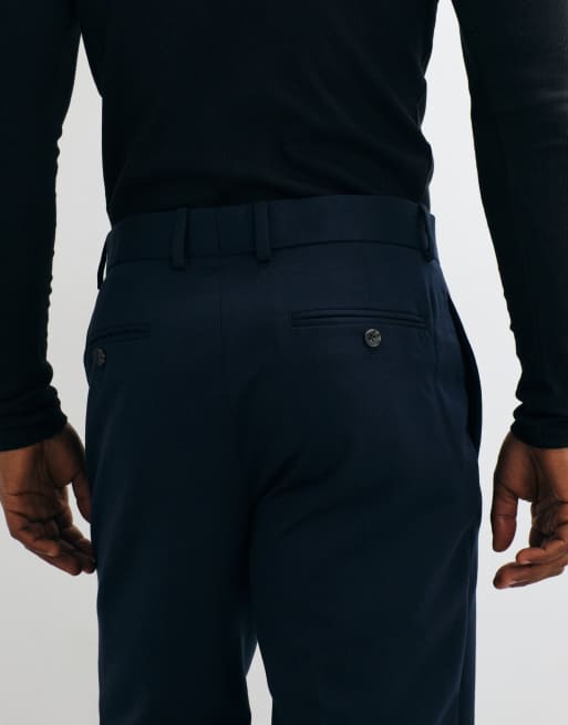 ASOS DESIGN tailored slim trousers in navy, 5 of 5