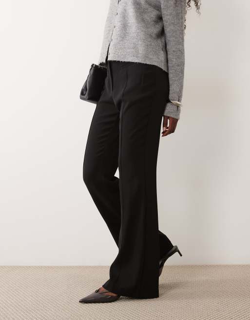ASOS DESIGN Tailored slinky flare co-ord in black, 2 of 5