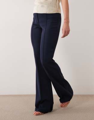 Asos Design Tailored Slinky Flare Pants In Blue