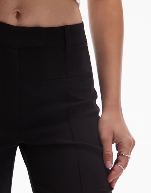 ASOS DESIGN tailored slinky skinny flare trousers in black ASOS