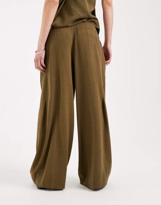 ASOS DESIGN Tailored slouchy pants in khaki, 2 of 5