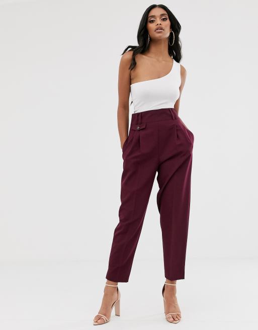 ASOS DESIGN high waist balloon tapered trousers, ASOS