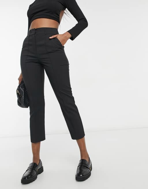 ASOS DESIGN tailored smart mix & match cigarette suit pants in black | ASOS