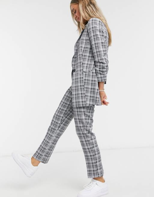 ASOS DESIGN mix & match suit in mono check, 3 of 3