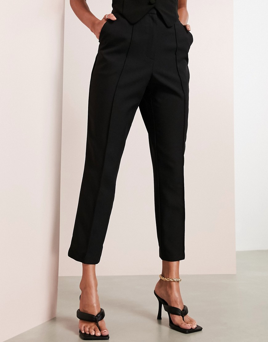 ASOS DESIGN tailored smart mix & match cigarette suit trousers-Black