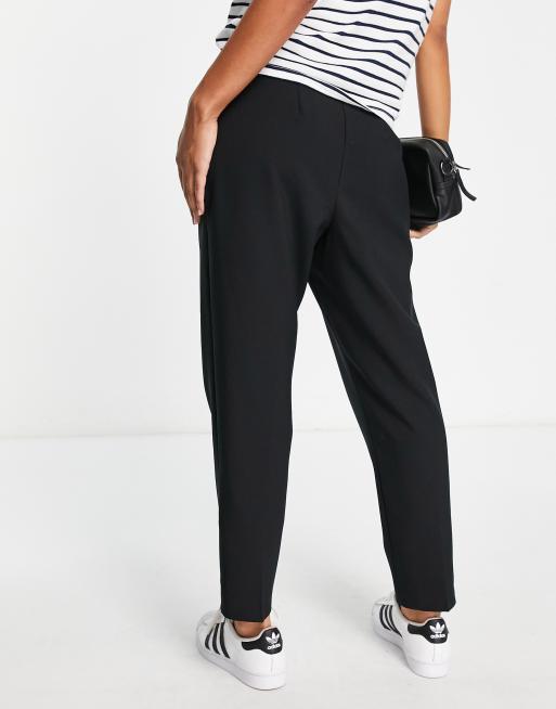 ASOS DESIGN tailored smart tapered trousers in black