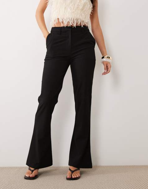 ASOS DESIGN tailored snatch flare in black - view 1