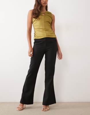 Asos Design Tailored Snatch Tux Flare Pants In Black