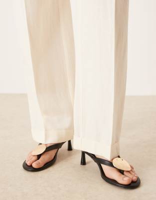 ASOS DESIGN TAILORED STRAIGHT LEG LINEN BLEND PANTS 