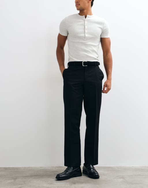 ASOS DESIGN tailored straight leg pants in black, 2 of 5