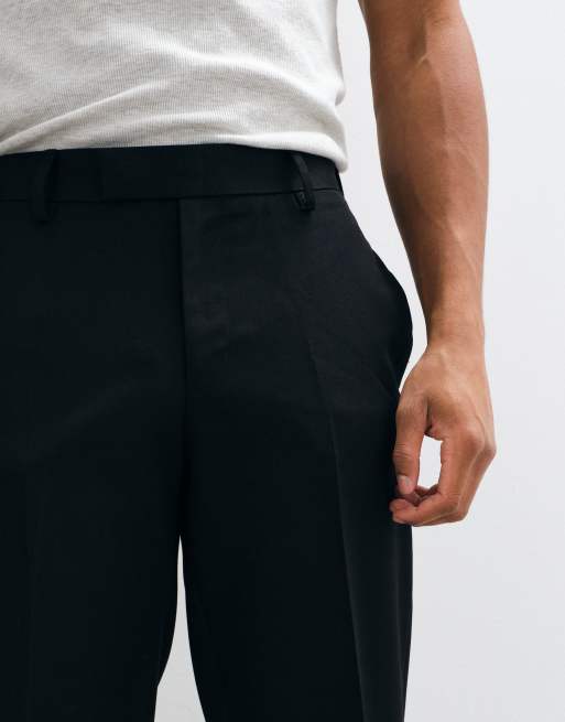 ASOS DESIGN tailored straight leg pants in black, 3 of 5