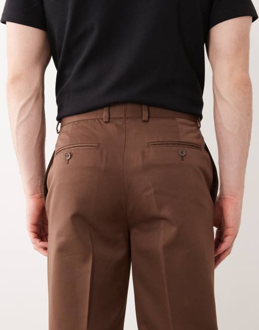 dark brown dress slacks Shop Sidran Men's Brown Dress Pants - Comfortable Fit, Wrinkle-Free
