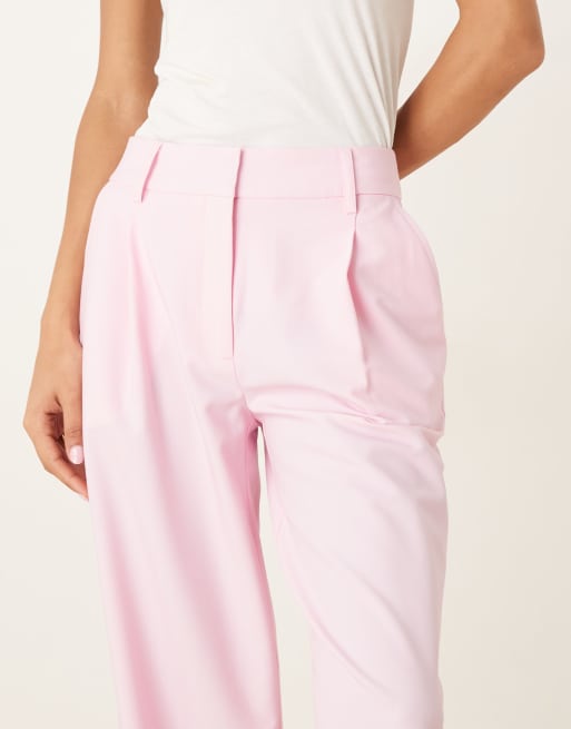 ASOS DESIGN tailored straight leg pants in pink - part of a set