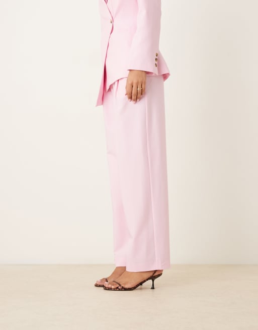 ASOS DESIGN tailored straight leg pants in pink - part of a set
