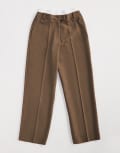 [ASOS DESIGN] ASOS DESIGN tailored straight leg pants with double waistband in sand-Green 8 Olive