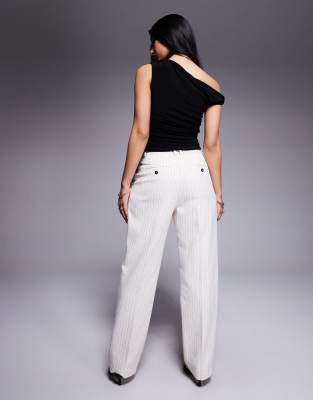 Shop Asos Design Tailored Straight Leg Pants With Pleat Detail