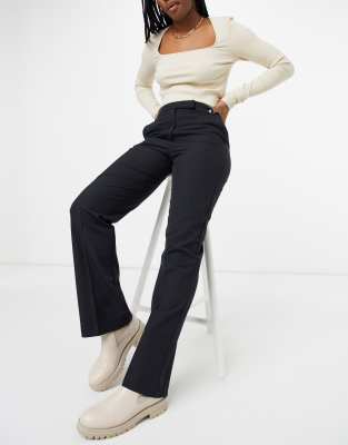 tailored straight leg trousers