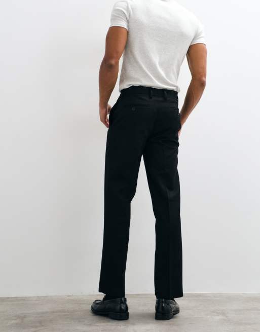 ASOS DESIGN tailored straight leg trousers in black, 5 of 5