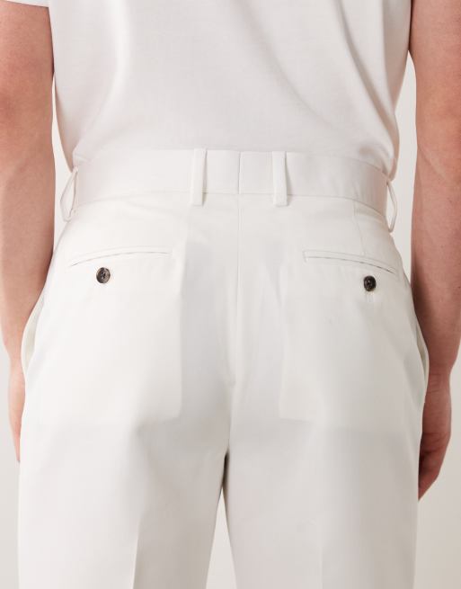 ASOS DESIGN tailored straight leg trousers in white, 5 of 5