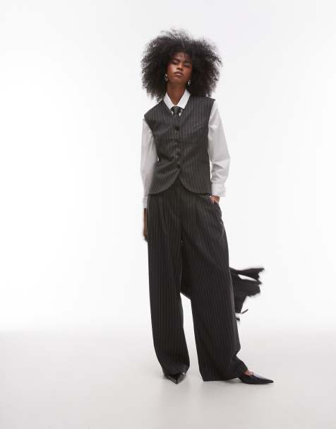 ASOS DESIGN tailored suit in charcoal grey pinstripe - view 1