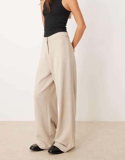 ASOS DESIGN tailored sweatpants with button detail in stone - part of a set, 2 of 5