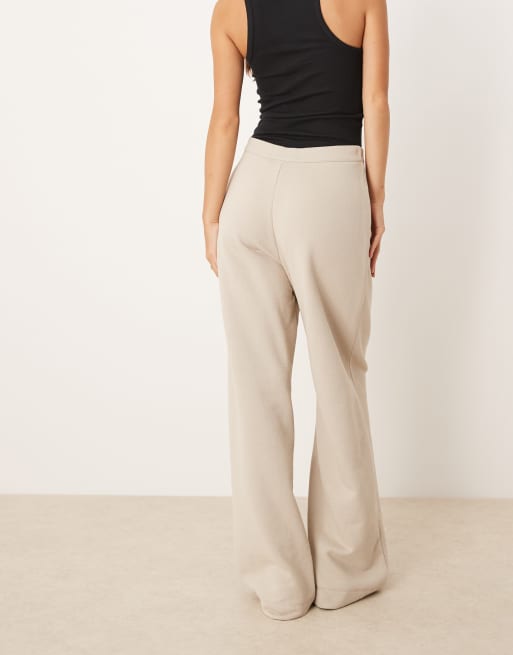 ASOS DESIGN tailored sweatpants with button detail in stone - part of a set, 4 of 5