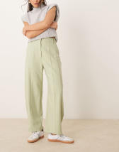 ASOS DESIGN pull on barrel pants in washed floral print