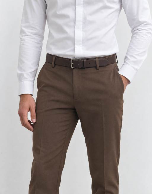 ASOS DESIGN tailored tapered pants in brown, 8 of 10