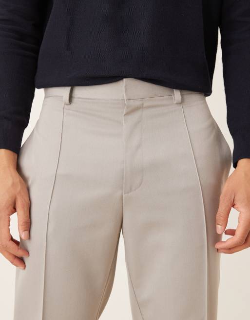 ASOS DESIGN tailored tapered pants in grey with pintuck, 5 of 5
