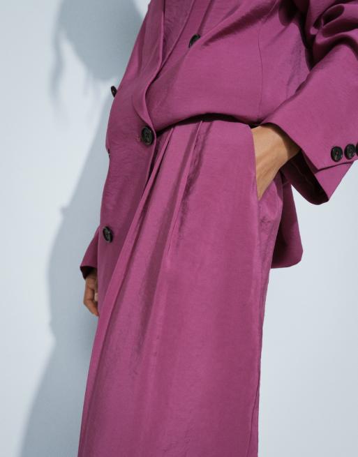 ASOS DESIGN tailored tapered soft suit pants in purple, 2 of 10
