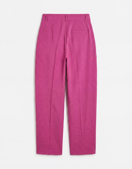 ASOS DESIGN tailored tapered soft suit pants in purple, 8 of 10