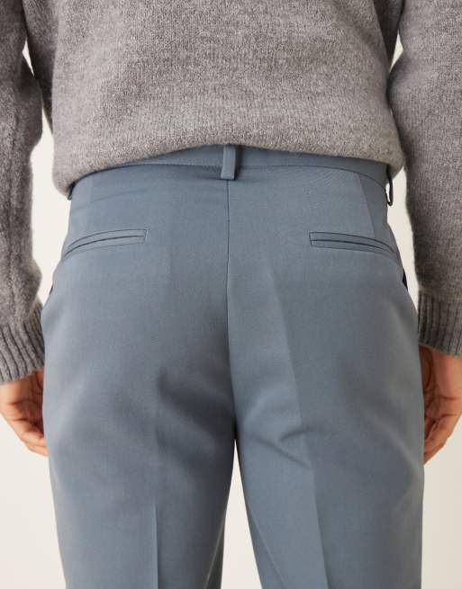 ASOS DESIGN tailored tapered trouser in blue, 5 of 5