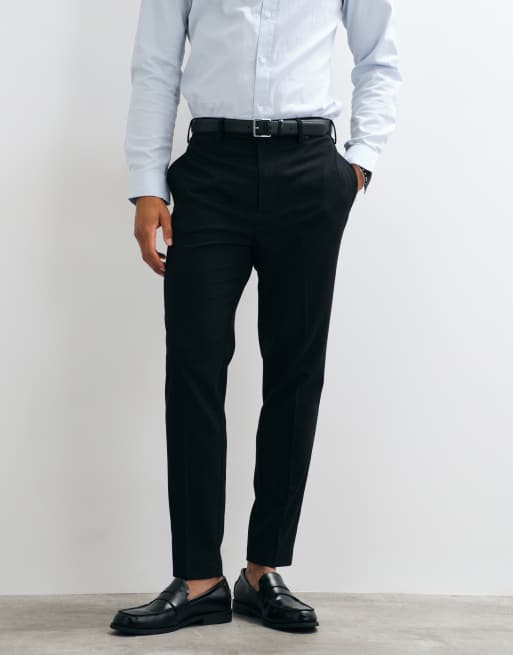 ASOS DESIGN tailored tapered trousers in black, 2 of 5