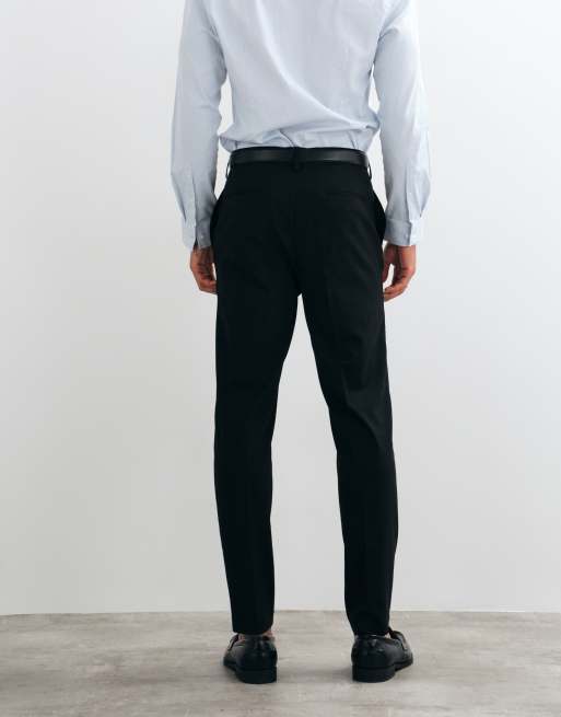 ASOS DESIGN tailored tapered trousers in black, 5 of 5