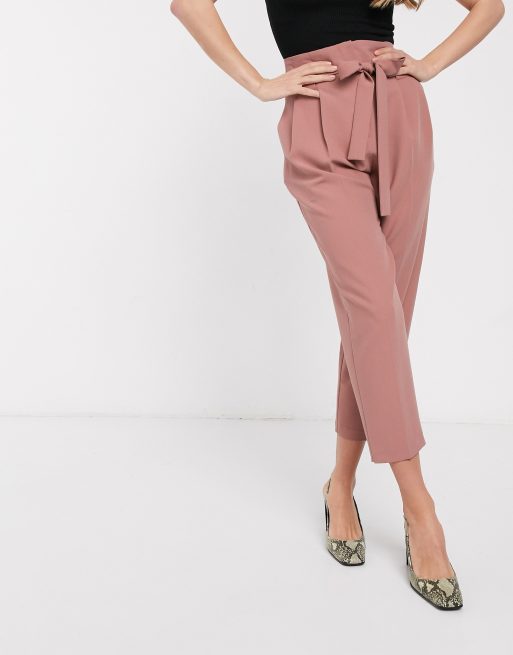 ASOS Tailored High Waist Tapered PANTS With Tie Waist