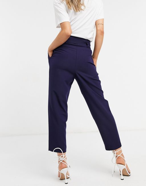 ASOS Tailored High Waist Tapered PANTS With Tie Waist