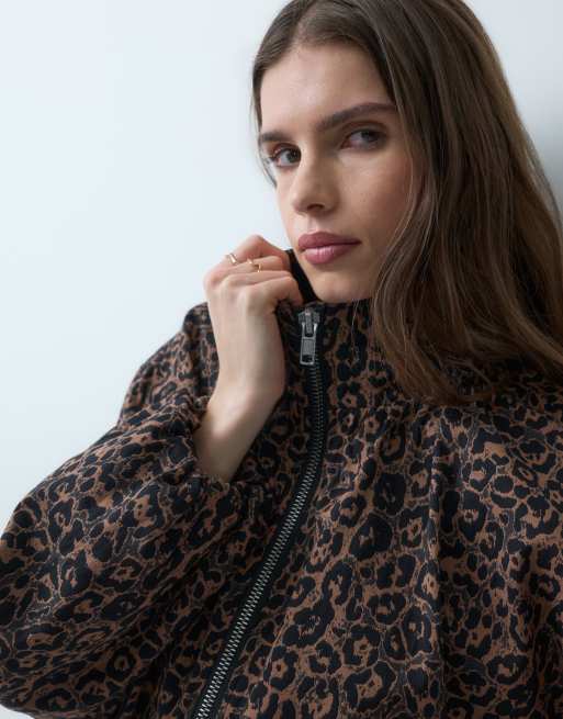 ASOS DESIGN Tailored track jacket in leopard, 2 of 4
