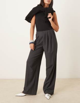 Asos Design Tailored Ultimate Drape Pants In Gray