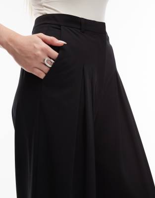 Asos Design Tailored Ultra Wide Leg Pants In Black