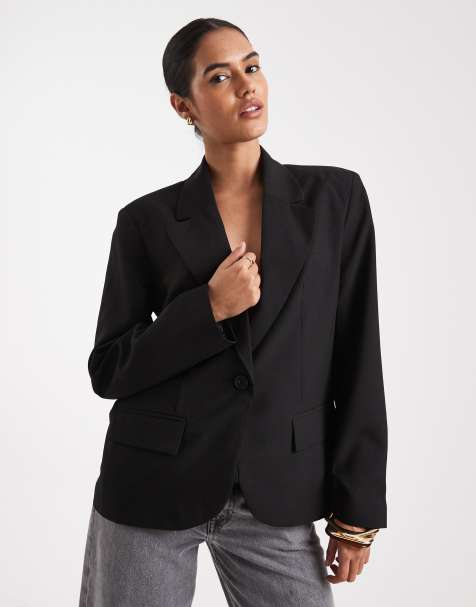 ASOS DESIGN tailored unlined relaxed blazer in black - view 1