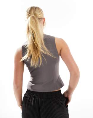 ASOS DESIGN tailored vest in gray | ASOS