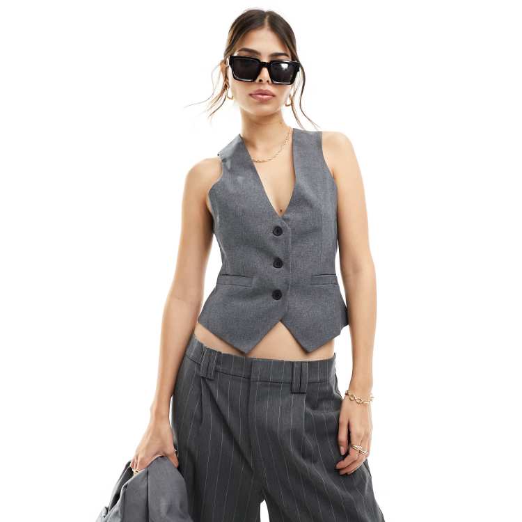 ASOS DESIGN tailored waistcoat in charcoal | ASOS