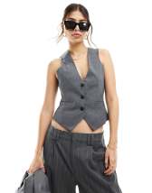 COLLUSION fitted waistcoat in grey marl co-ord | ASOS