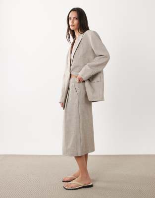 Asos Design Tailored Wide Bermuda Culottes In Burgundy