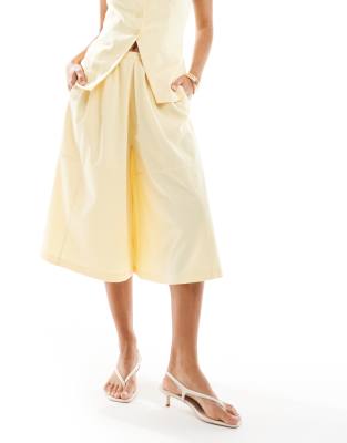 Asos Design Tailored Wide Leg Bermuda Shorts