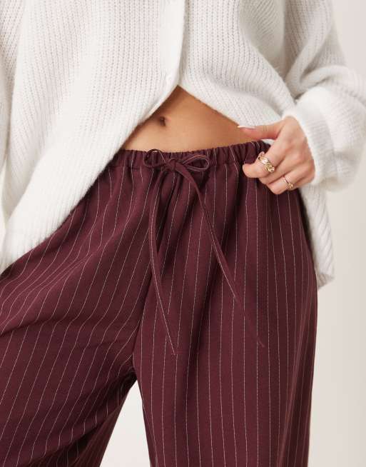ASOS DESIGN tailored wide leg pants with contrast side stripe