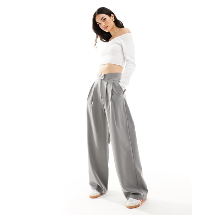 パンツ WIDE-LEG SURVIVAL TAILORED TROUSERS DHgate.com:Gray Pleated Wide-Leg Casual Suit Pants for Men