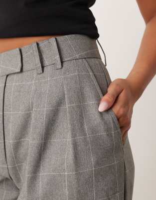 Asos Design Tailored Wide Leg Pants With Pleated Details In Multi